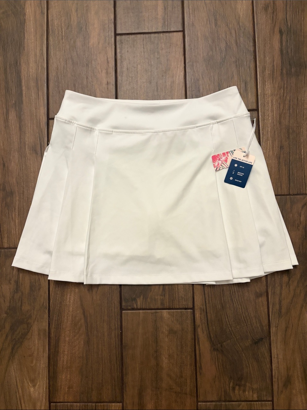 NWT Tommy Bahama White Pleated Athletic Golf Skort